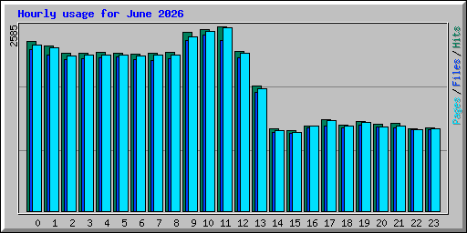 Hourly usage for June 2026